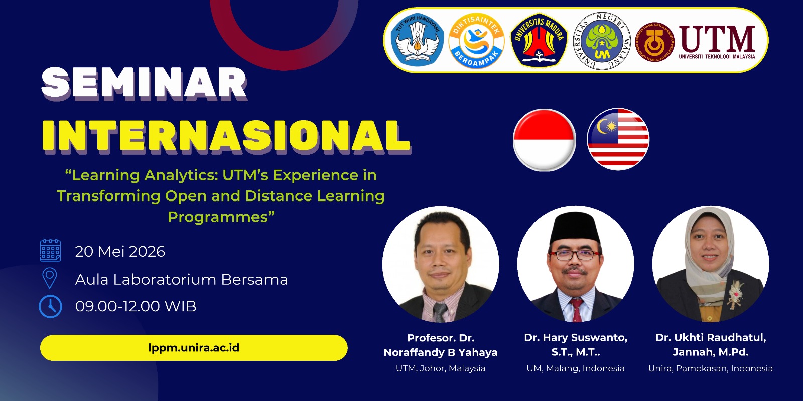 UNIRA Gelar Seminar Internasional tentang Learning Analytics Bersama UTM Malaysia dan UM Malang
